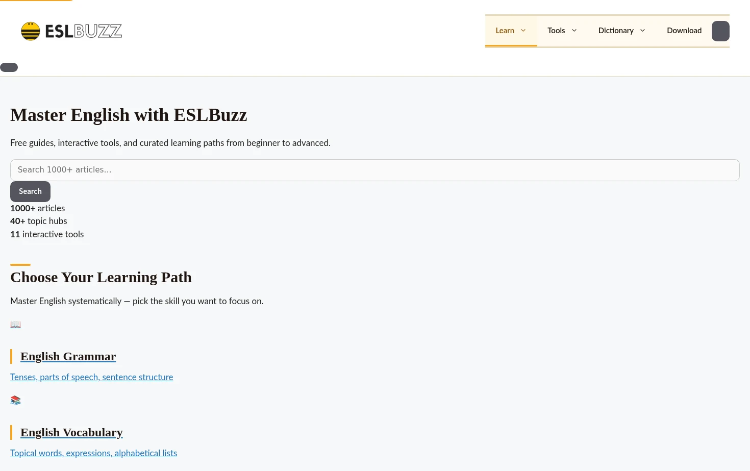 ESLBUZZ 页面快照